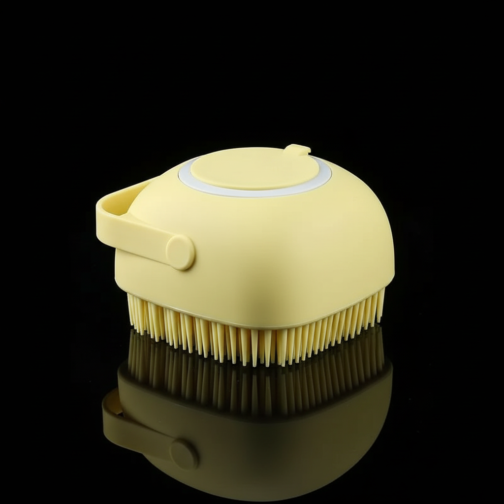 Sylikonowa gąbka z dozownikiem na szampon