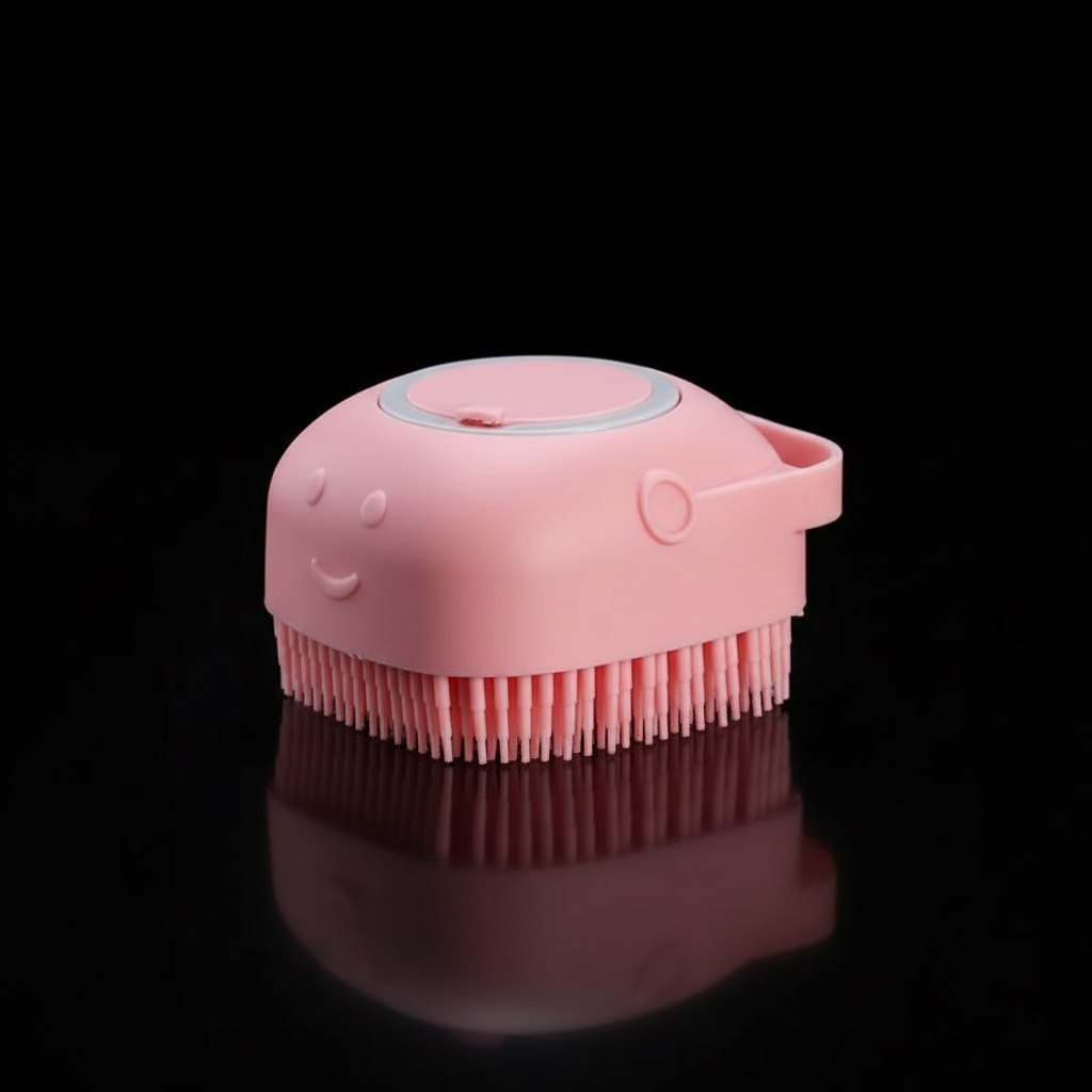 Sylikonowa gąbka z dozownikiem na szampon